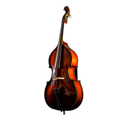 Fototapeta premium Double bass isolated on transparent background