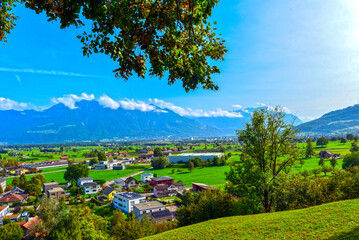Gemeinde Gams im Kanton St. Gallen, Schweiz