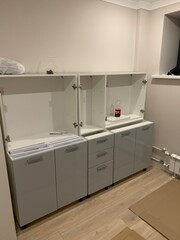 modern kitchen interior with kitchen