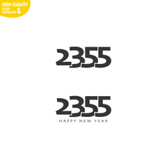 Creative Happy New Year 2355 Logo Design