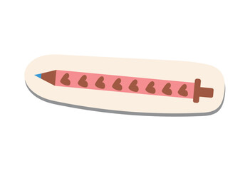 School sticker of cartoon colorful set. This imaginative cartoon design showcase a colorful pen, making it a symbol of creativity and learning. Vector illustration.