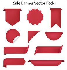 Best choice, order now, special offer, new and big sale banners. ribbons, tags and stickers. Vector illustration. icons of corner bookmarks, tags, flags and curved red ribbons