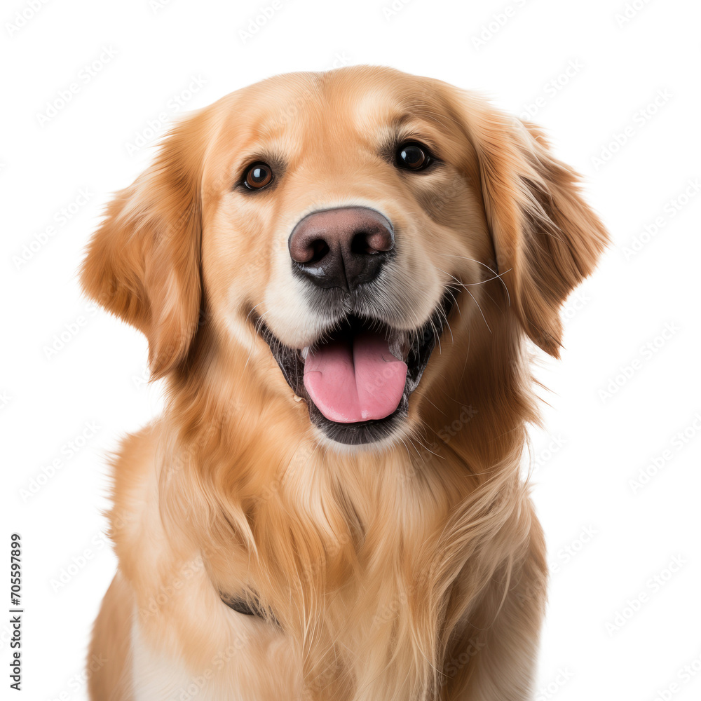 Wall mural portrait of happy golden retriever