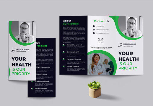 Medical Trifold Brochure Template