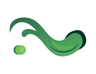 Green venom of set. Despite its dangerous nature, this green venomous smoke is depicted with a certain elegance in its design, showcasing the artistry in its malevolence. Vector illustration.