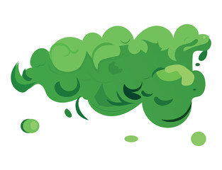 Green venom of set. The vibrant green hues in this design give the venomous smoke an almost otherworldly appearance, like a creature from a sci-fi nightmare. Vector illustration.