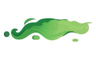 Green venom of set. This cartoon-style illustration captures the essence of chaos and destruction associated with the green venomous smoke. Vector illustration.