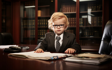 young boy prodige in a law firm
