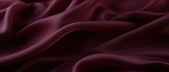 Obraz premium Deep Plum Red Fabric with Ripples and Folds. Wavy Surface Background.