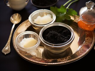 Obraz na płótnie Canvas Caviar being served