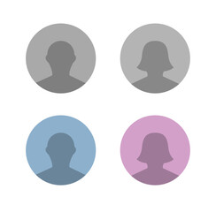 Avatar or person icon. User profile icon. Profile picture, portrait symbol. Default portrait image. Easily editable line icon.
