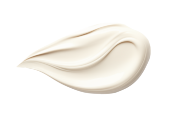 cosmetic smears cream texture on transparent background
