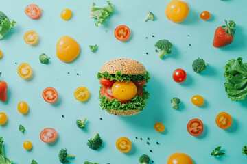 Fototapeta na wymiar Aesthetic food photography for advertisement, minimalistic style