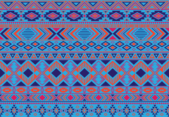 Indonesian pattern tribal ethnic motifs geometric seamless vector background. Trendy indian tribal motifs clothing fabric textile print traditional design with triangle and rhombus shapes.