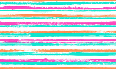Ink handdrawn rough stripes vector seamless pattern. Variegated summer fashion design. Scratchy
