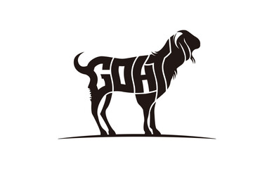  illustration of a goat logo