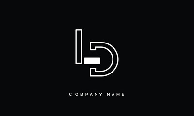 LD, DL, L, D Abstract Letters Logo Monogram