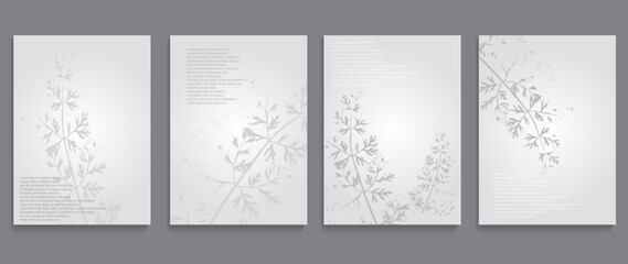 Set of minimalis gray design templates . Vector illustration