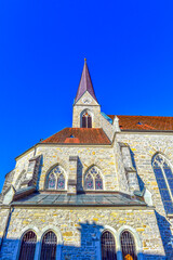 Die Pfarrkirche hl. Sebastian Schwarzach in Vorarlberg - obrazy, fototapety, plakaty
