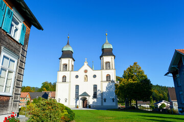 Pfarr- und Wallfahrtskirche Bildstein im Bezirk Bregenz (Vorarlberg, Österreich)