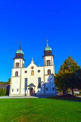 Fototapeta na wymiar Pfarr- und Wallfahrtskirche Bildstein im Bezirk Bregenz (Vorarlberg, Österreich)