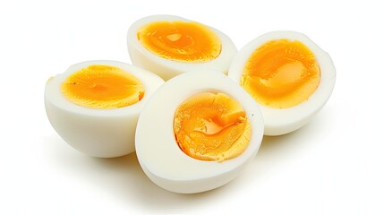 boiled egg isolated on white background cutout 