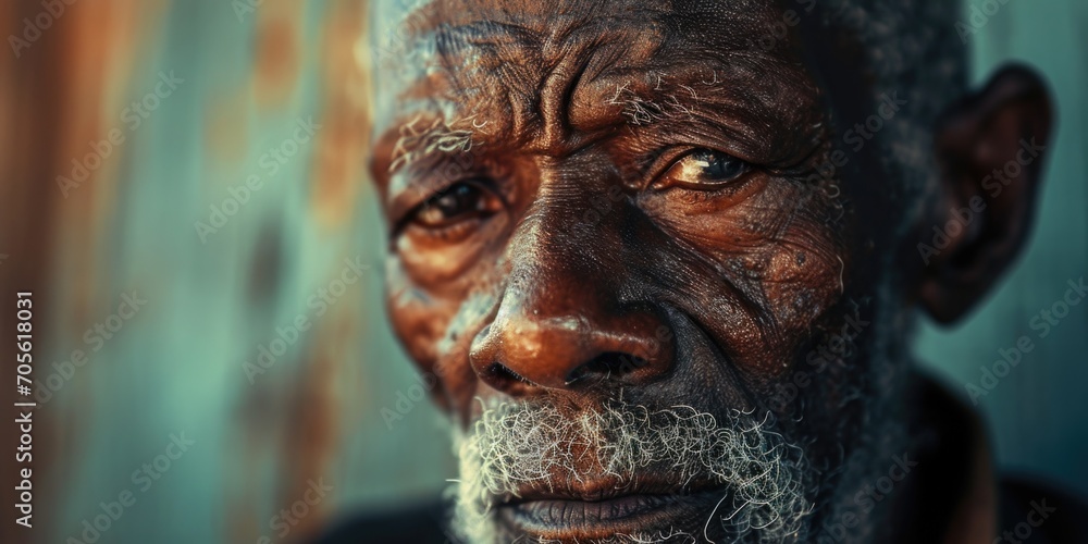 Poster a close-up photograph of a man with a beard. this image can be used for various purposes