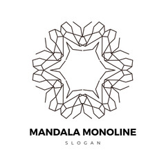 Abstract mandala flower logo