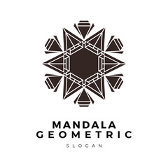 Mandala ornament geometric logo 