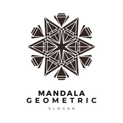 Mandala ornament geometric logo 