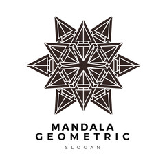 Mandala ornament geometric logo 