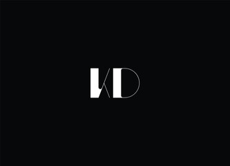 KD Initial Letter Icon Logo Design Vector Illustration
