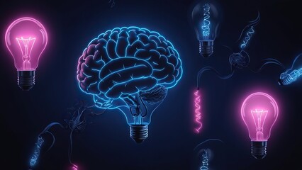 Illuminate your creativity with a light bulbs concept, symbolizing the birth of new ideas and the fusion of innovative technology