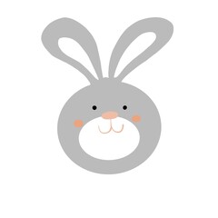cute bunny icon illustration - easter rabbit - animal illustration art