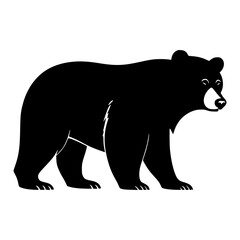 silhouette of a bear Vector Illustration of a  Grizzly Bear  