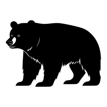 silhouette of bear Vector Illustration of a  Grizzly Bear  