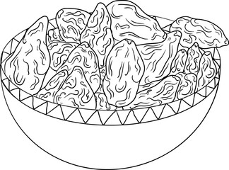 Hand drawn Goji berries. Engraving vector illustration isolated on white background. Superfood berry element for label, poster, coloring pages