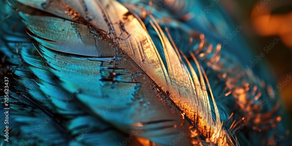 Aufkleber A close-up view of a feather resting on a table. Suitable for various creative projects and designs