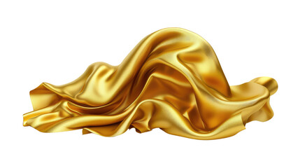 gold silk  isolated on white background