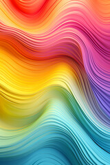 Obraz premium illustration of abstract rainbow waves background. Created with Generative AI