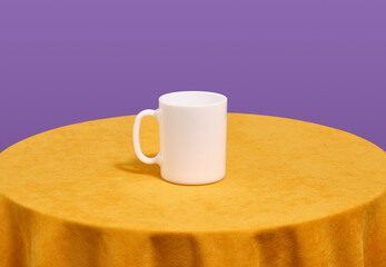 A white cup for any beverage. Kitchen utensils, dinnerware.