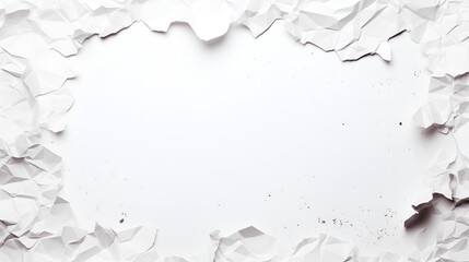White torn paper isolated on a white background with copy space . ai generative