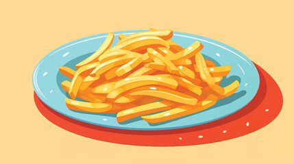 French fries illustration vector