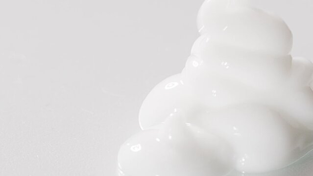 White cream texture Close-up of cosmetics cream product