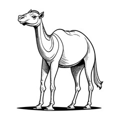 Vector Illustration of a  Camel