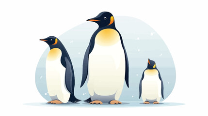 Penguins illustration vector