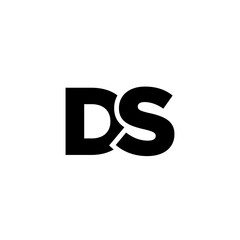 Letter D and S, DS logo design template. Minimal monogram initial based logotype.