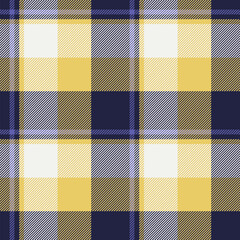 Plaid seamless pattern. Check fabric texture. Vector textile print.