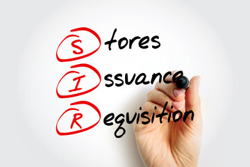 SIR - Stores Issuance Requisition acronym, business concept background