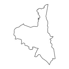 Assaba region map, administrative division of Mauritania. Vector illustration.